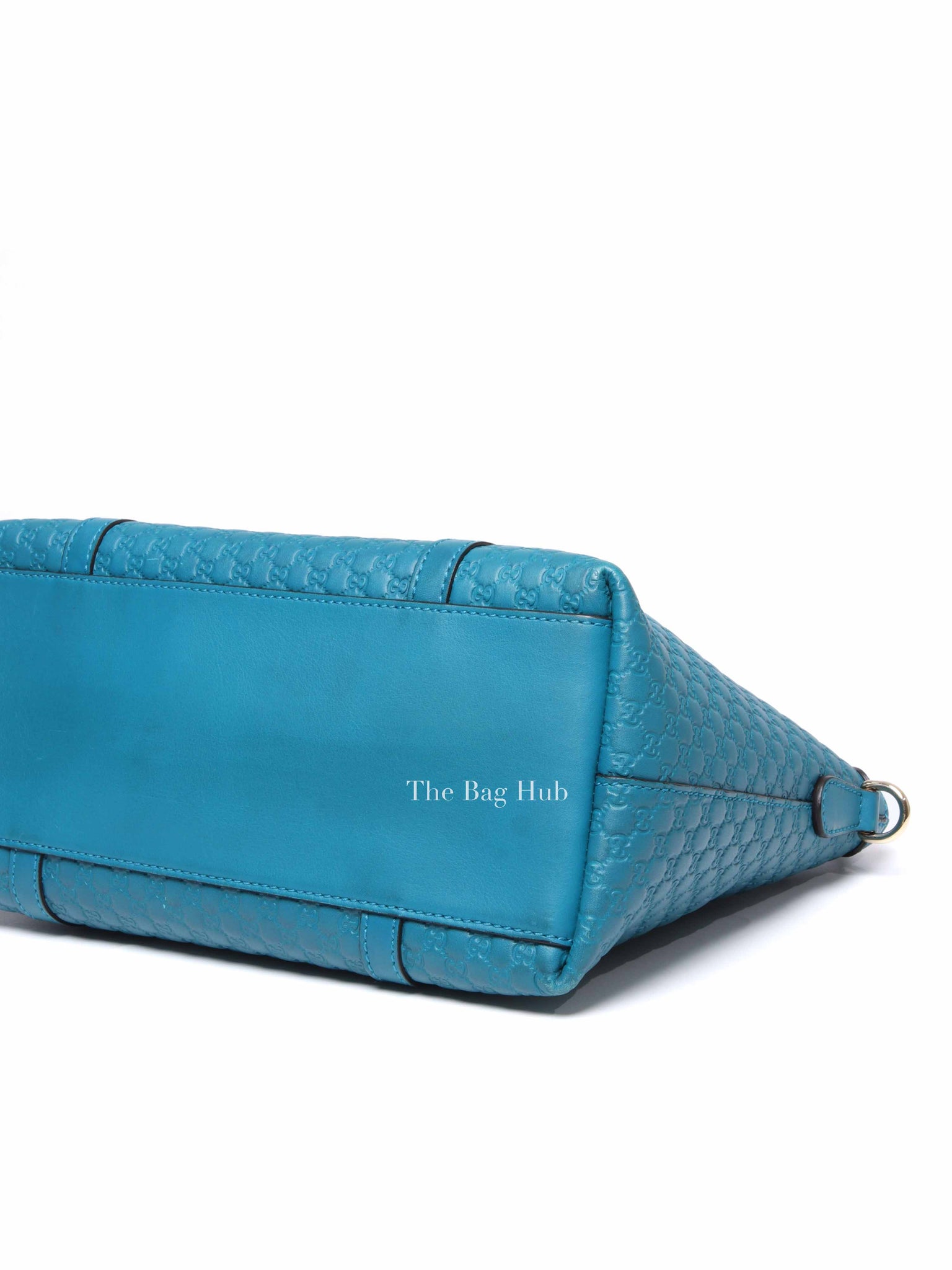 Gucci Blue Leather Micro Guccissima Convertible Satchel Small Handle Bag
