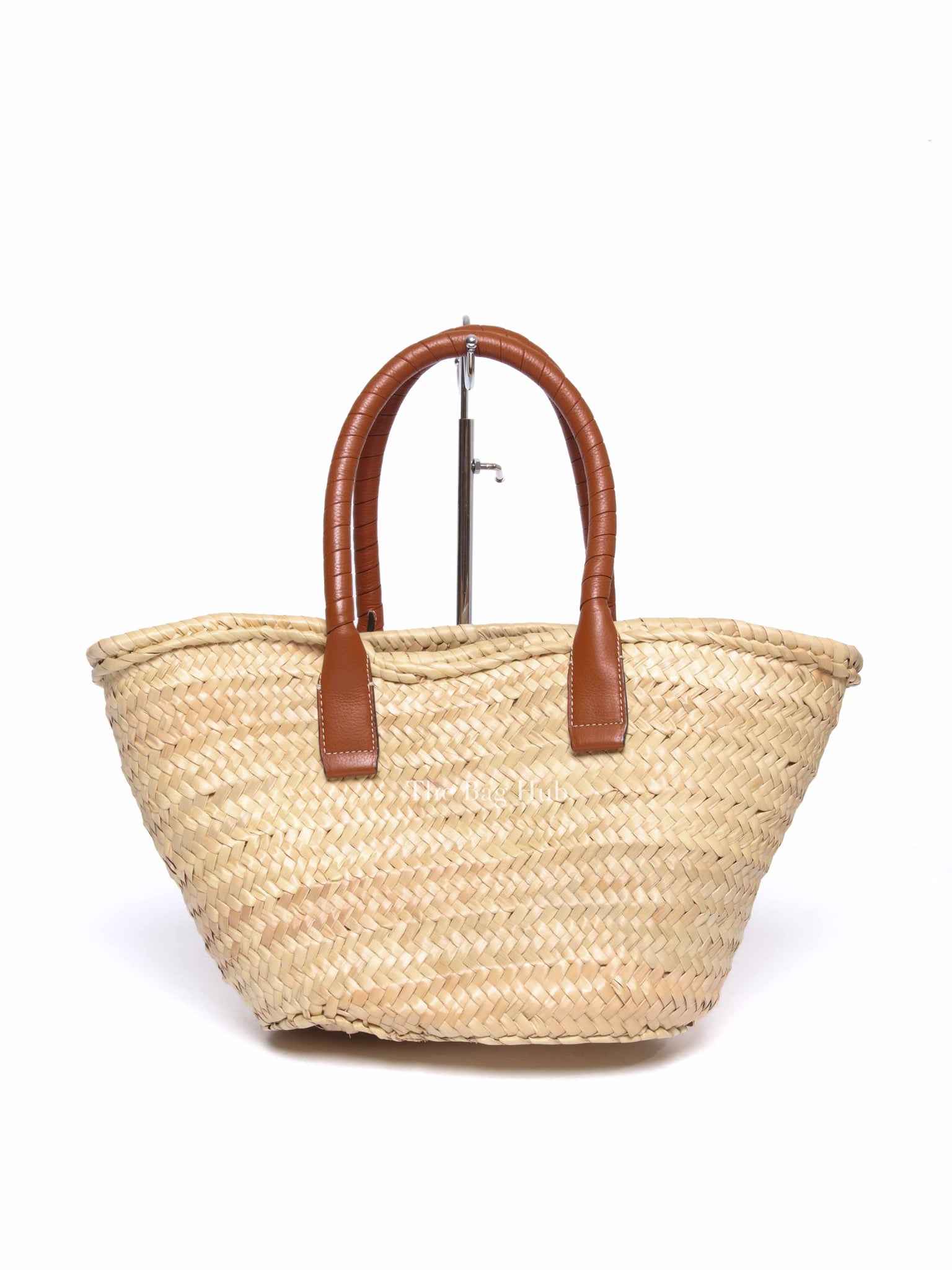 Chloe Raffia and Leather Marcie Basket Medium Bag