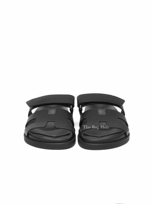 Hermes Black Chypre Sandals Size 36.5
