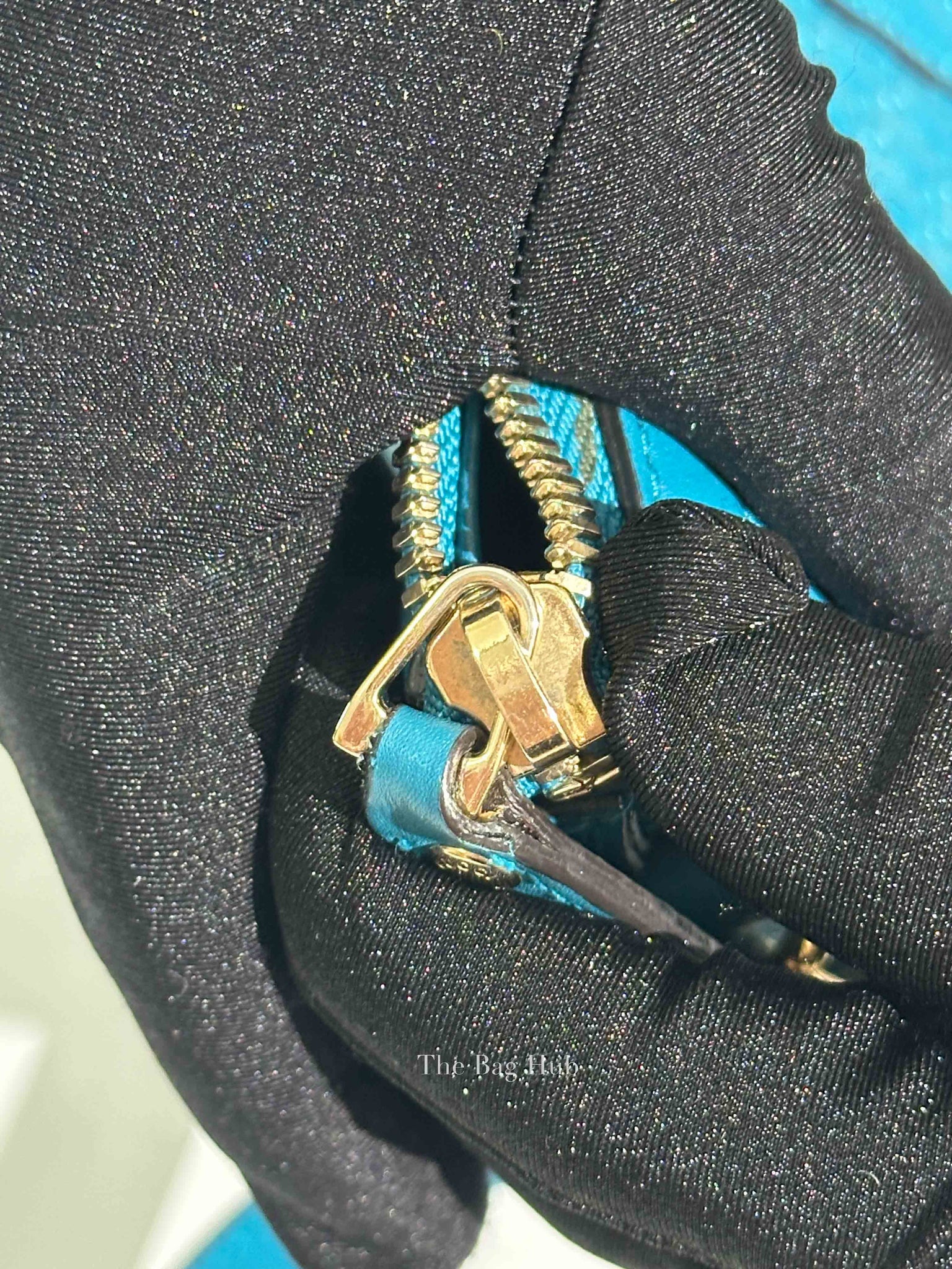 Gucci Blue Leather Micro Guccissima Convertible Satchel Small Handle Bag