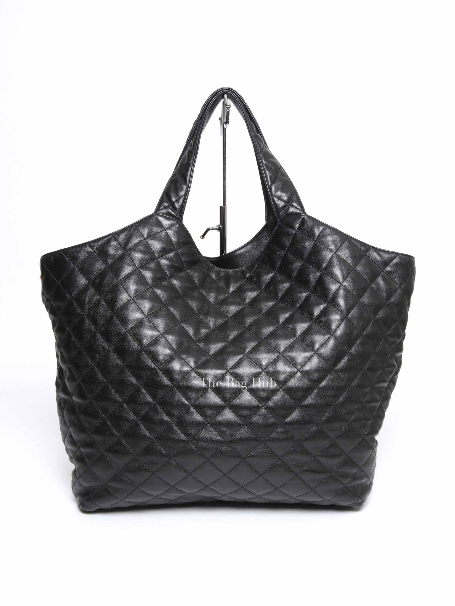 Saint Laurent Black Quilted Lambskin Icare Maxi Shopping Bag