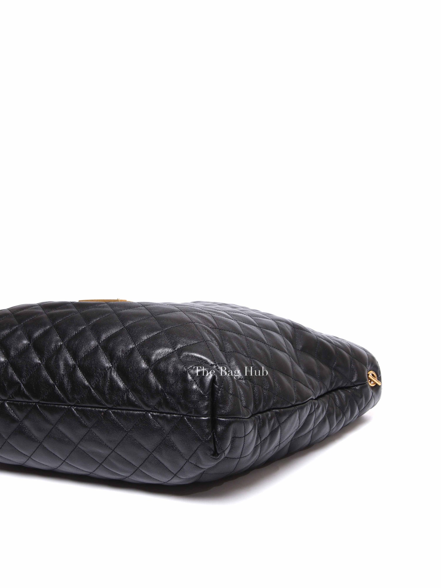 Saint Laurent Black Quilted Lambskin Icare Maxi Shopping Bag