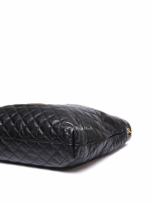 Saint Laurent Black Quilted Lambskin Icare Maxi Shopping Bag