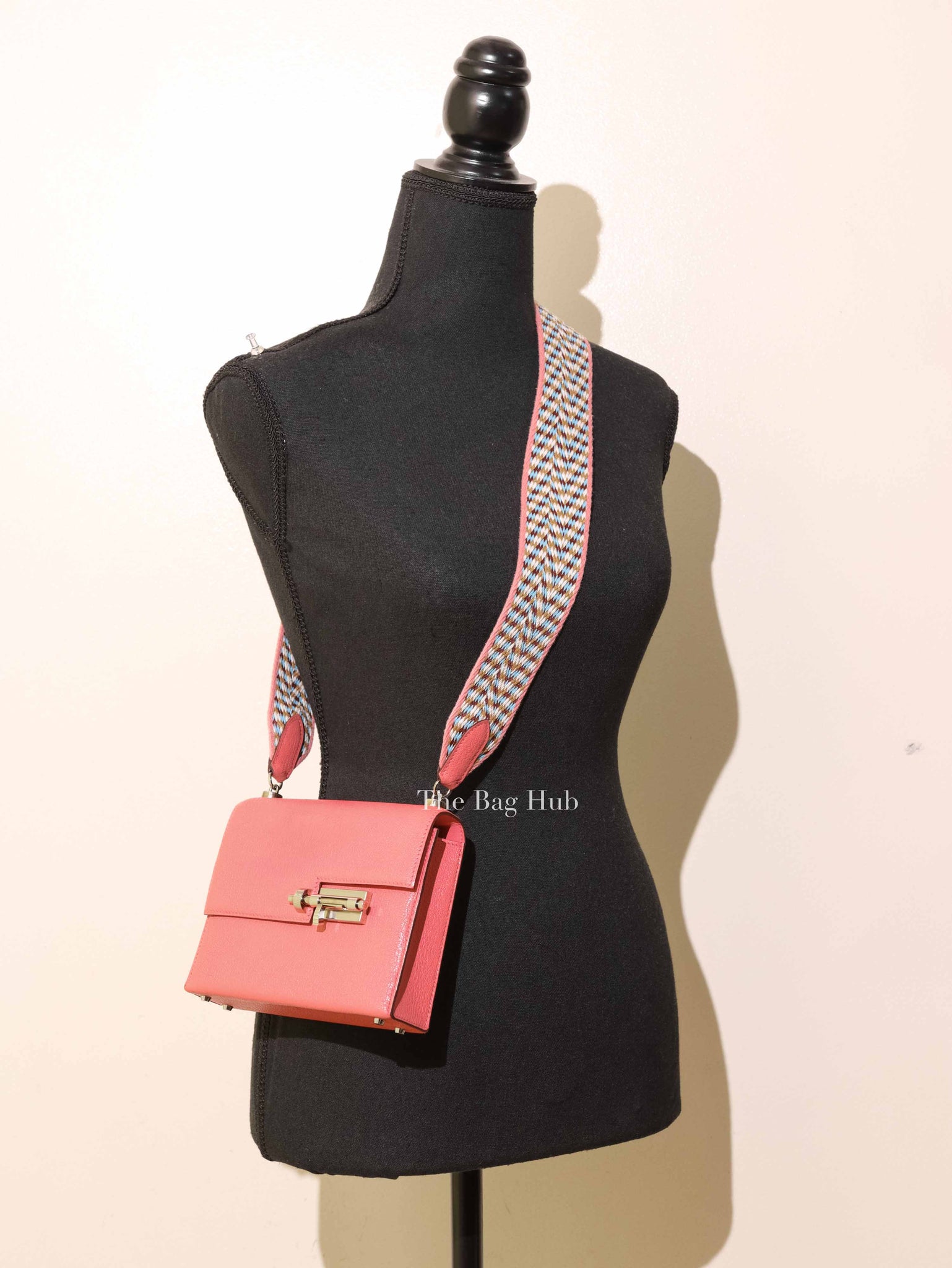 Hermes Rose Azalea Chevre Verrou Mini Bag PHW