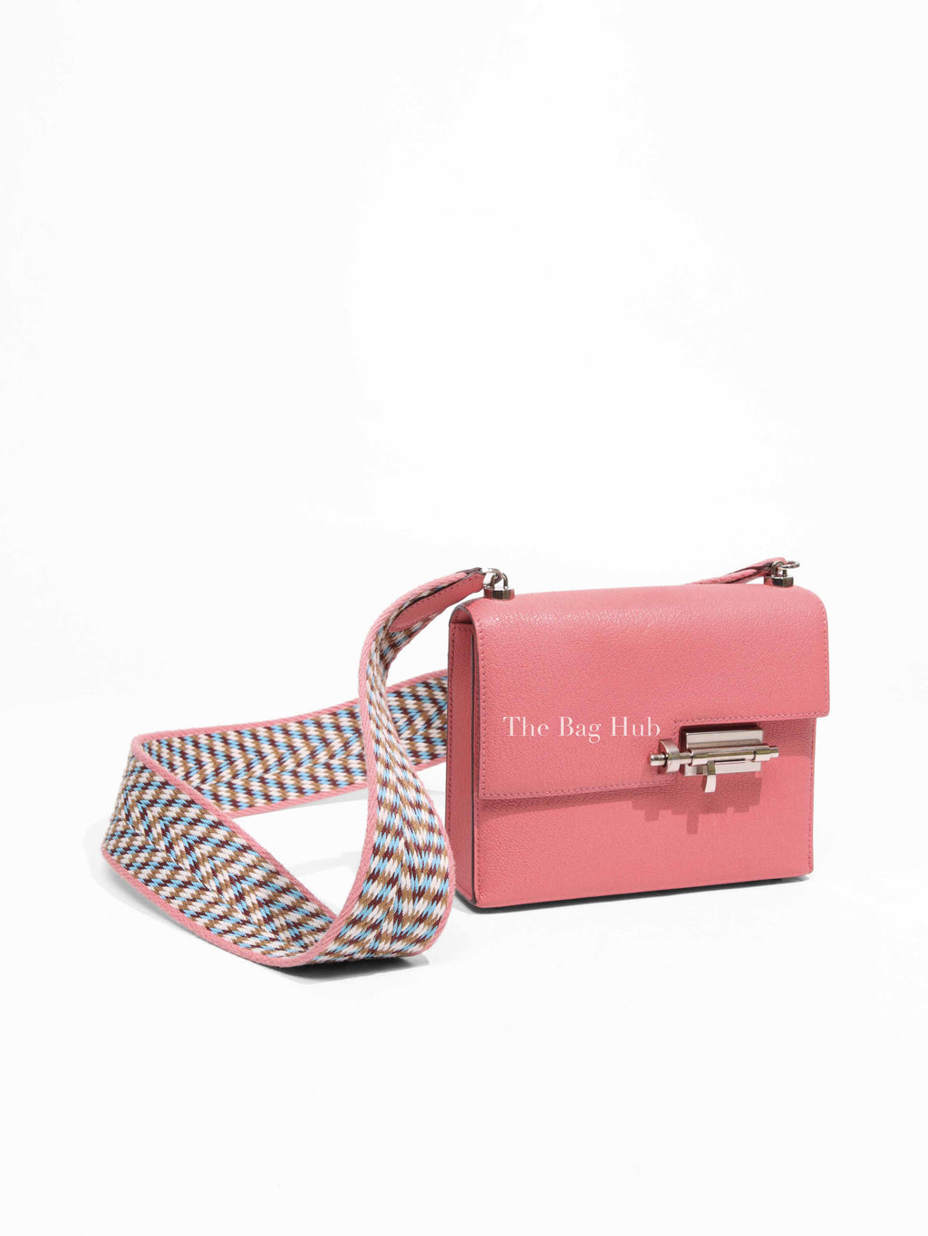Hermes Rose Azalea Chevre Verrou Mini Bag PHW