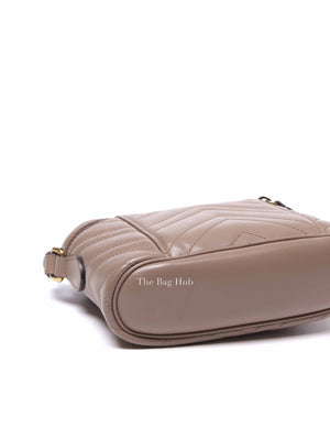 Gucci Dusty Pink Leather GG Marmont Vanity Bag