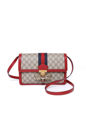 Gucci Red GG Supreme Monogram Medium Queen Margaret Shoulder Bag