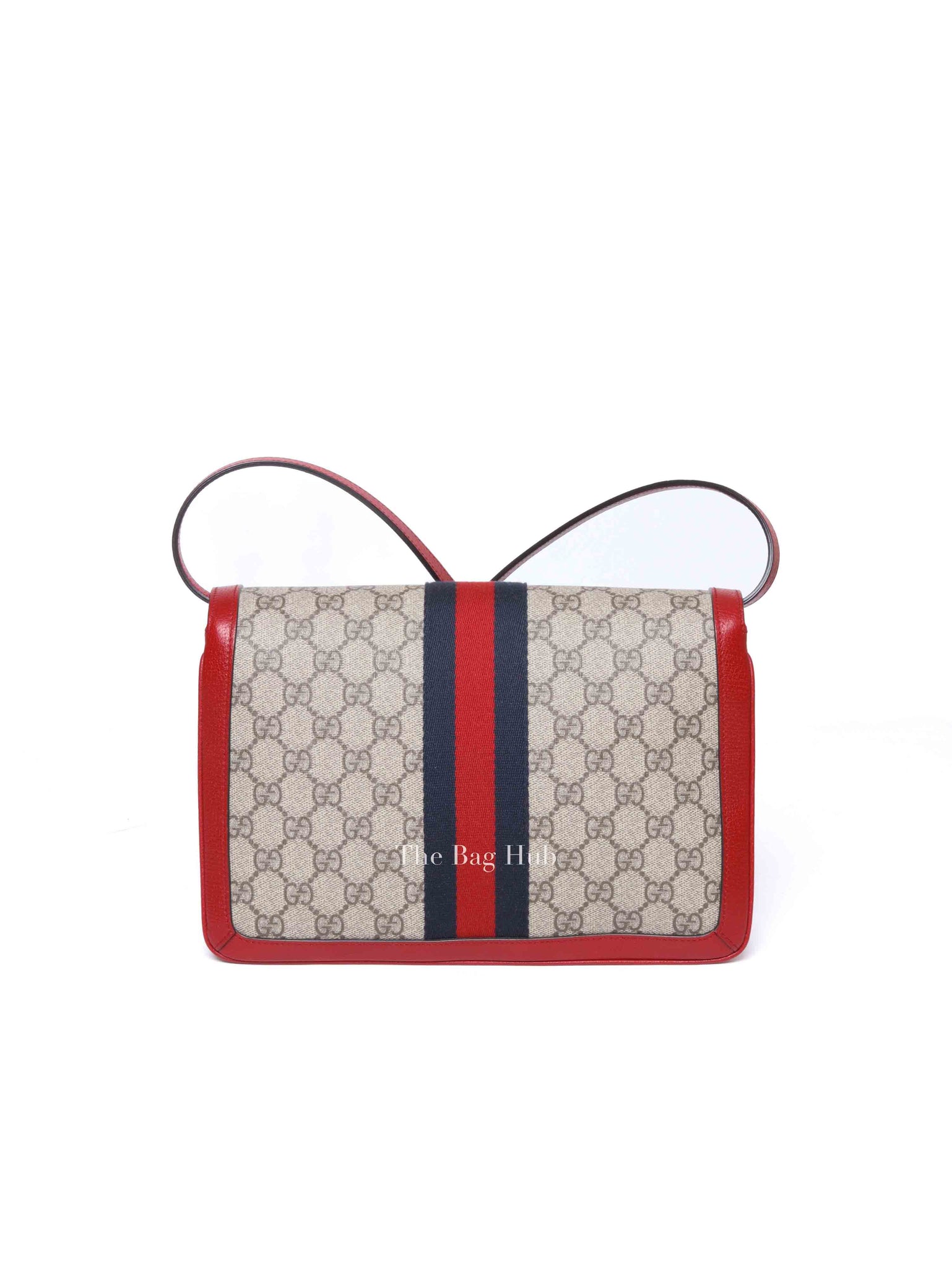 Gucci Red GG Supreme Monogram Medium Queen Margaret Shoulder Bag
