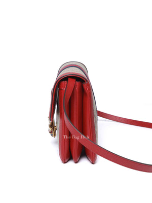 Gucci Red GG Supreme Monogram Medium Queen Margaret Shoulder Bag