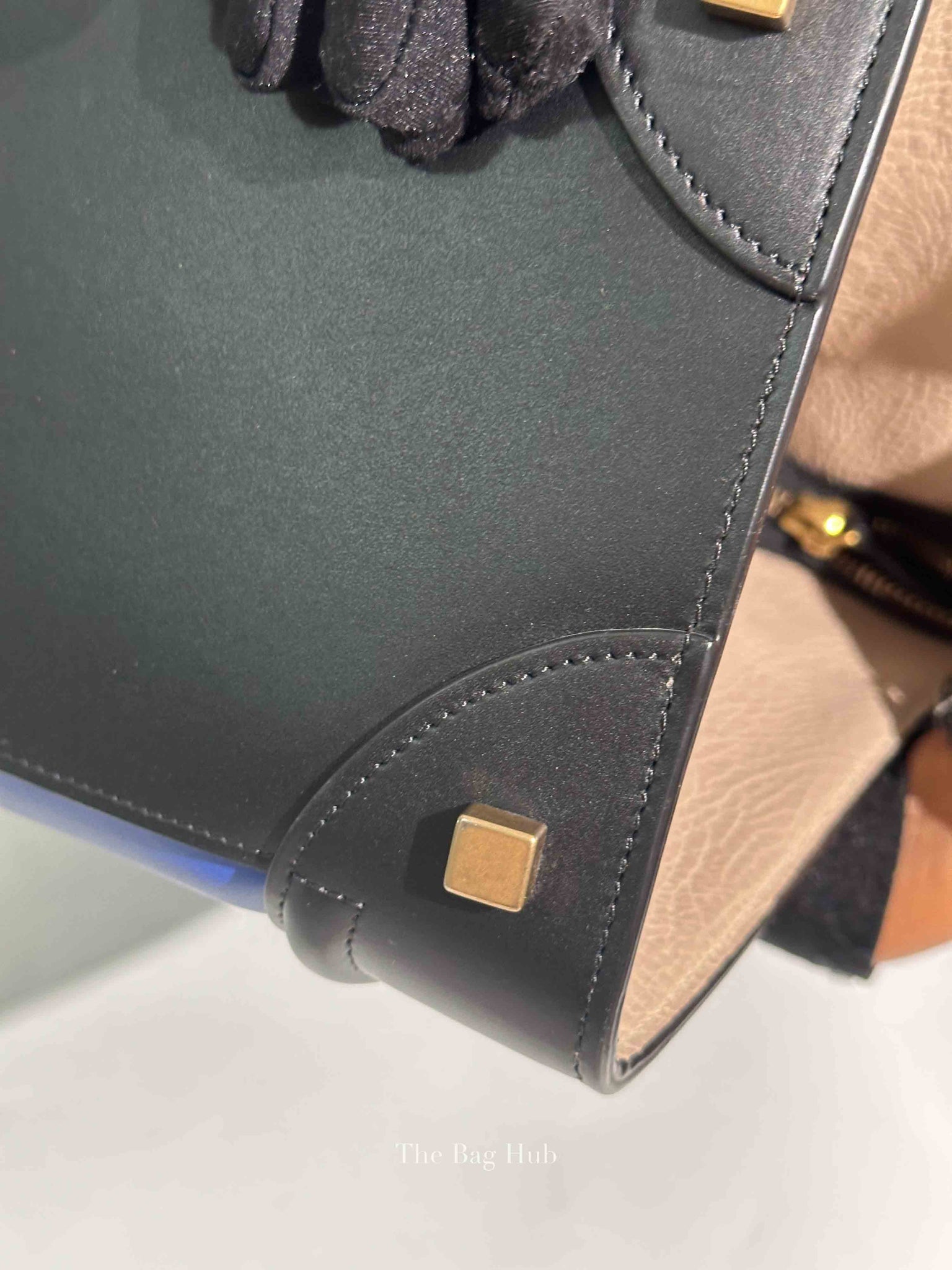 Celine Blue Multicolor Elephant Calfskin Mini Luggage Bag