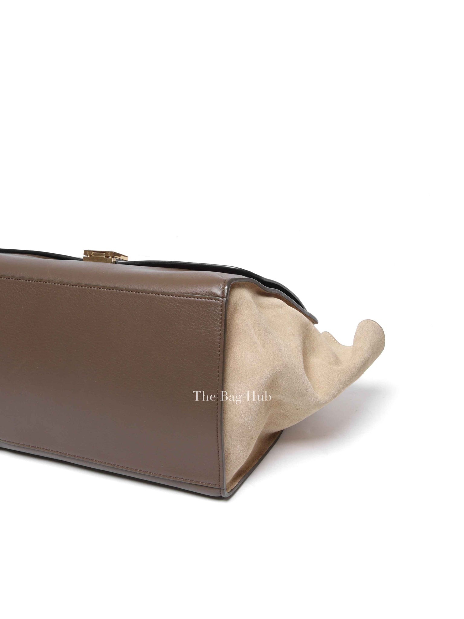 Celine Multicolor Suede and Leather Trapeze Top Handle Large Bag