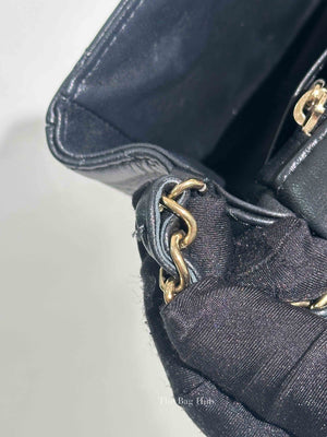 Chanel Black Lambskin Mini Classic Square Flap Bag