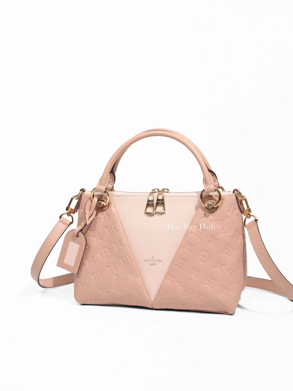 Louis Vuitton Beige Rose Cream Empreinte Monogram V Tote BB Bag