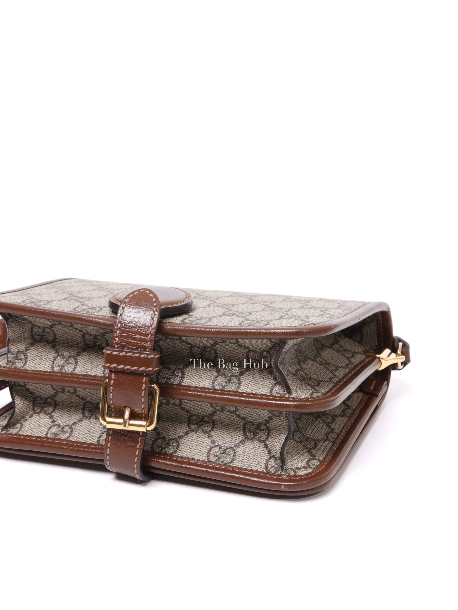 Gucci Beige Ebony Canvas GG Supreme Messenger Bag