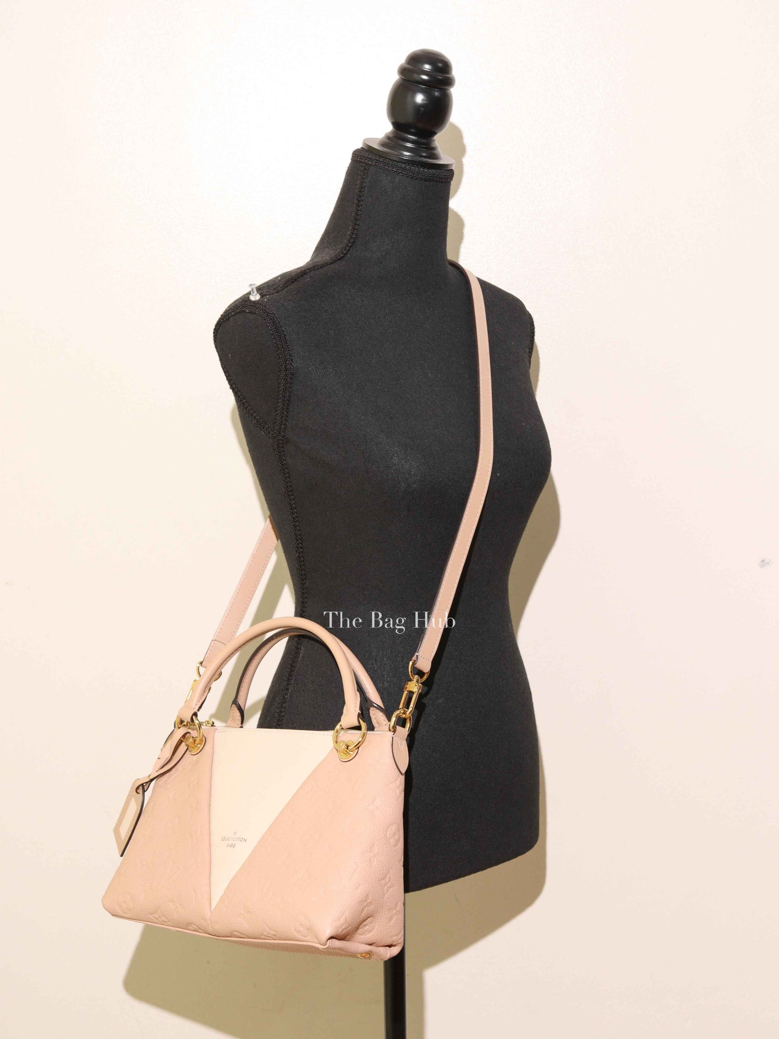 Louis Vuitton Beige Rose Cream Empreinte Monogram V Tote BB Bag