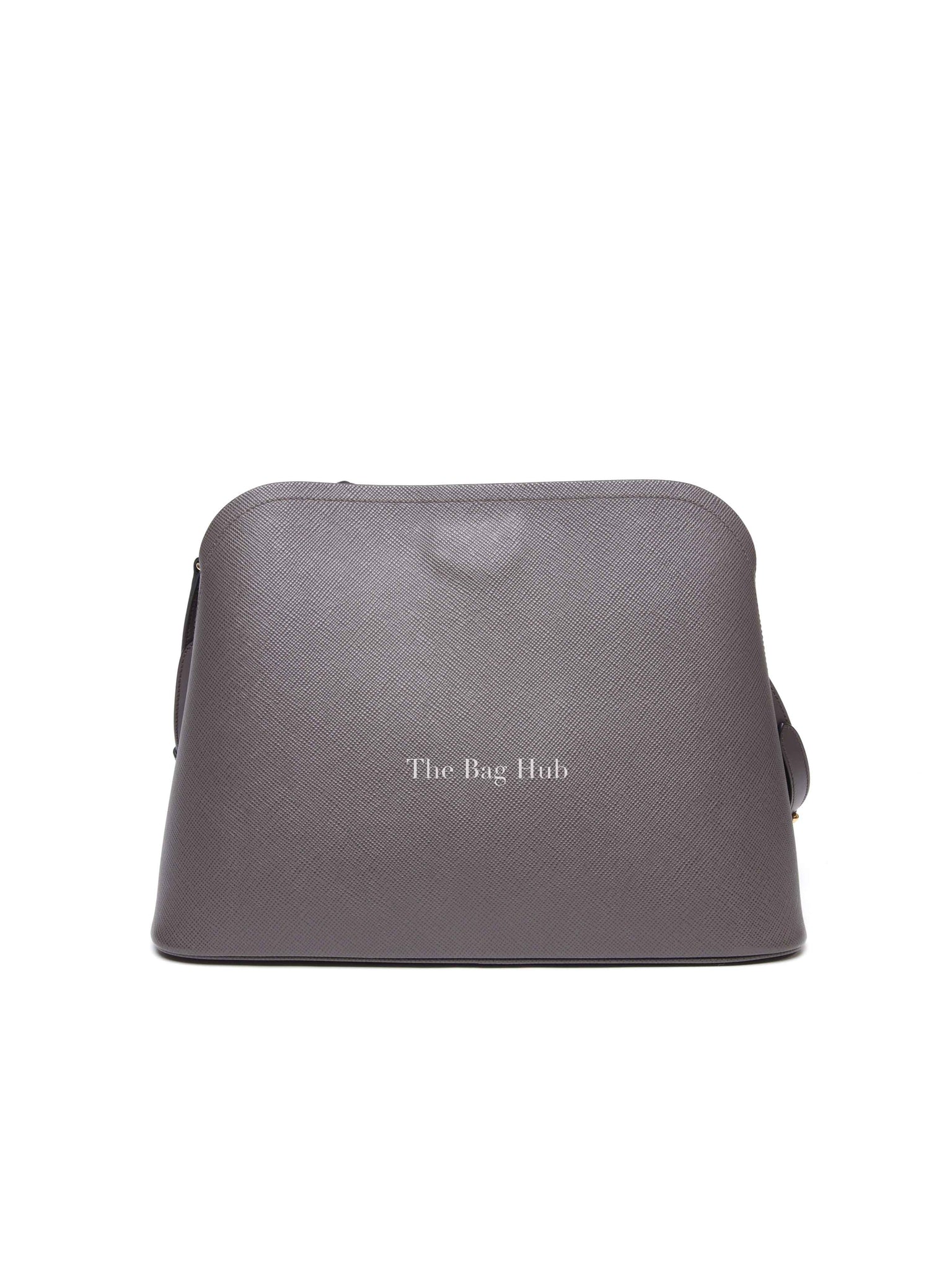 Prada Fumo/Nero Saffiano Matinee Shoulder Bag 1BA249