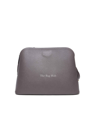 Prada Fumo/Nero Saffiano Matinee Shoulder Bag 1BA249