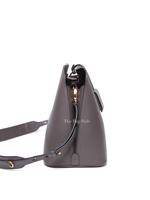 Prada Fumo/Nero Saffiano Matinee Shoulder Bag 1BA249