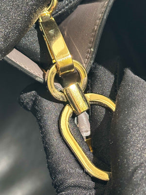 Prada Fumo/Nero Saffiano Matinee Shoulder Bag 1BA249
