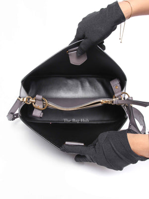 Prada Fumo/Nero Saffiano Matinee Shoulder Bag 1BA249