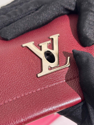 Louis Vuitton Grenat Dahlia Calfskin Lockme II Top Handle Bag