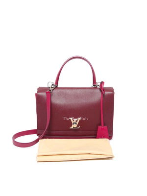 Louis Vuitton Grenat Dahlia Calfskin Lockme II Top Handle Bag
