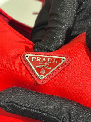 Prada Rosso Tessuto Nylon Mini Re-Edition 2000 Shoulder Bag