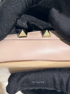 Valentino Garavani Poudre Leather Rockstud Slingback Flats Size 36