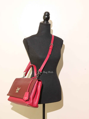 Louis Vuitton Grenat Dahlia Calfskin Lockme II Top Handle Bag