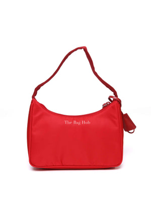 Prada Rosso Tessuto Nylon Mini Re-Edition 2000 Shoulder Bag
