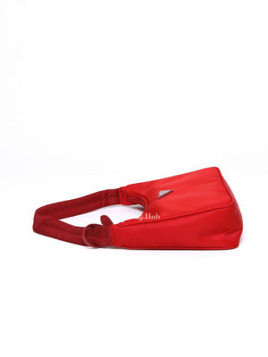 Prada Rosso Tessuto Nylon Mini Re-Edition 2000 Shoulder Bag