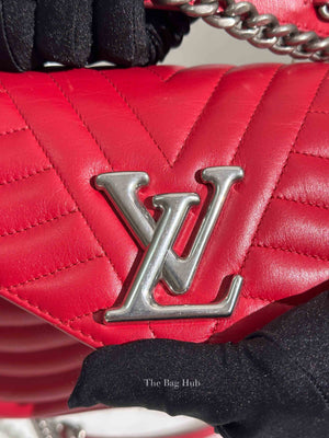 Louis Vuitton Red Quilted Leather New Wave Chain MM Bag
