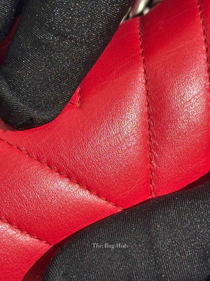 Louis Vuitton Red Quilted Leather New Wave Chain MM Bag