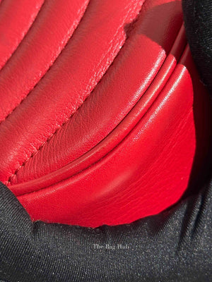 Louis Vuitton Red Quilted Leather New Wave Chain MM Bag