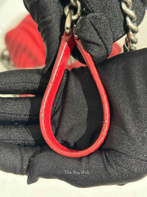 Louis Vuitton Red Quilted Leather New Wave Chain MM Bag