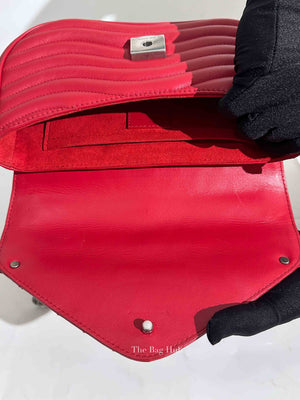 Louis Vuitton Red Quilted Leather New Wave Chain MM Bag