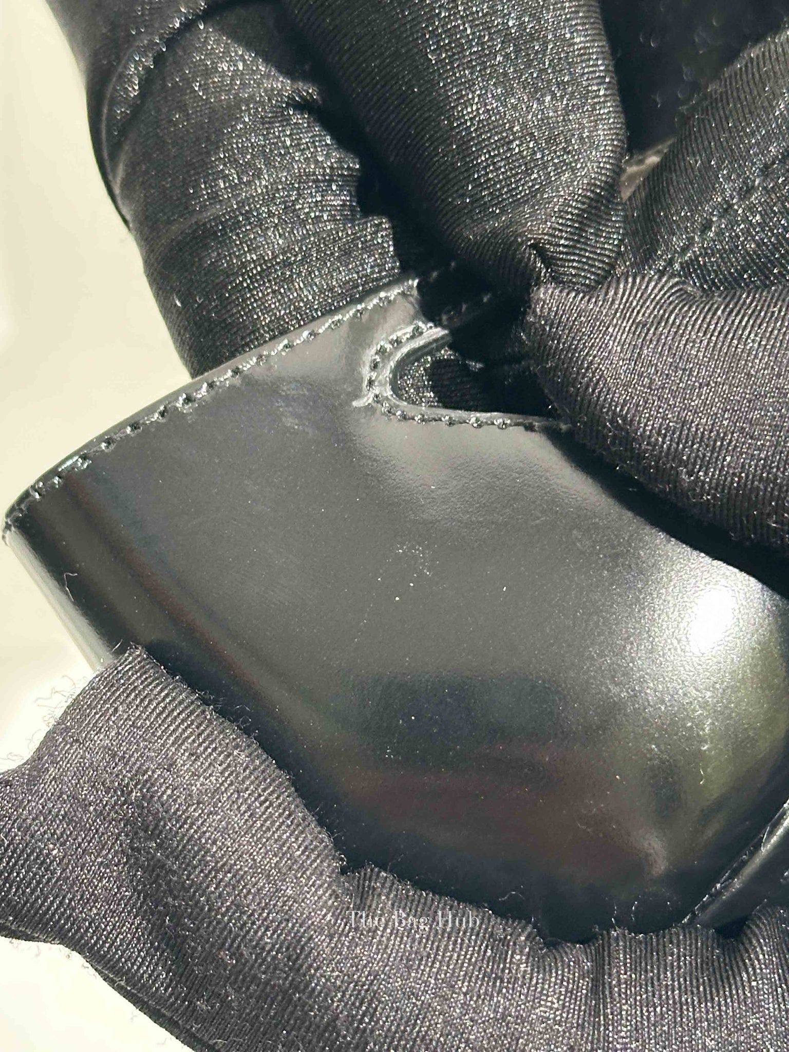 Prada Black Brushed Leather Cut-Out Ballerina Flats Size 36
