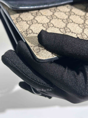 Gucci Black/Beige Canvas and Suede GG Supreme Dionysus Small Shoulder Bag