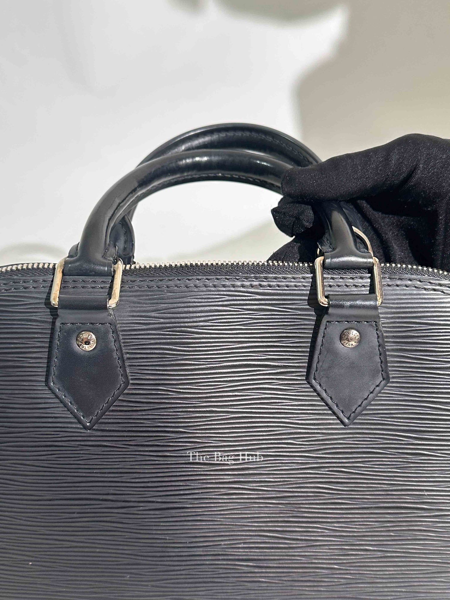 Louis Vuitton Black Epi Leather Alma PM Handbag
