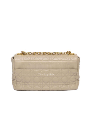 Dior Beige Cannage Calfskin Large Caro Shoulder Bag