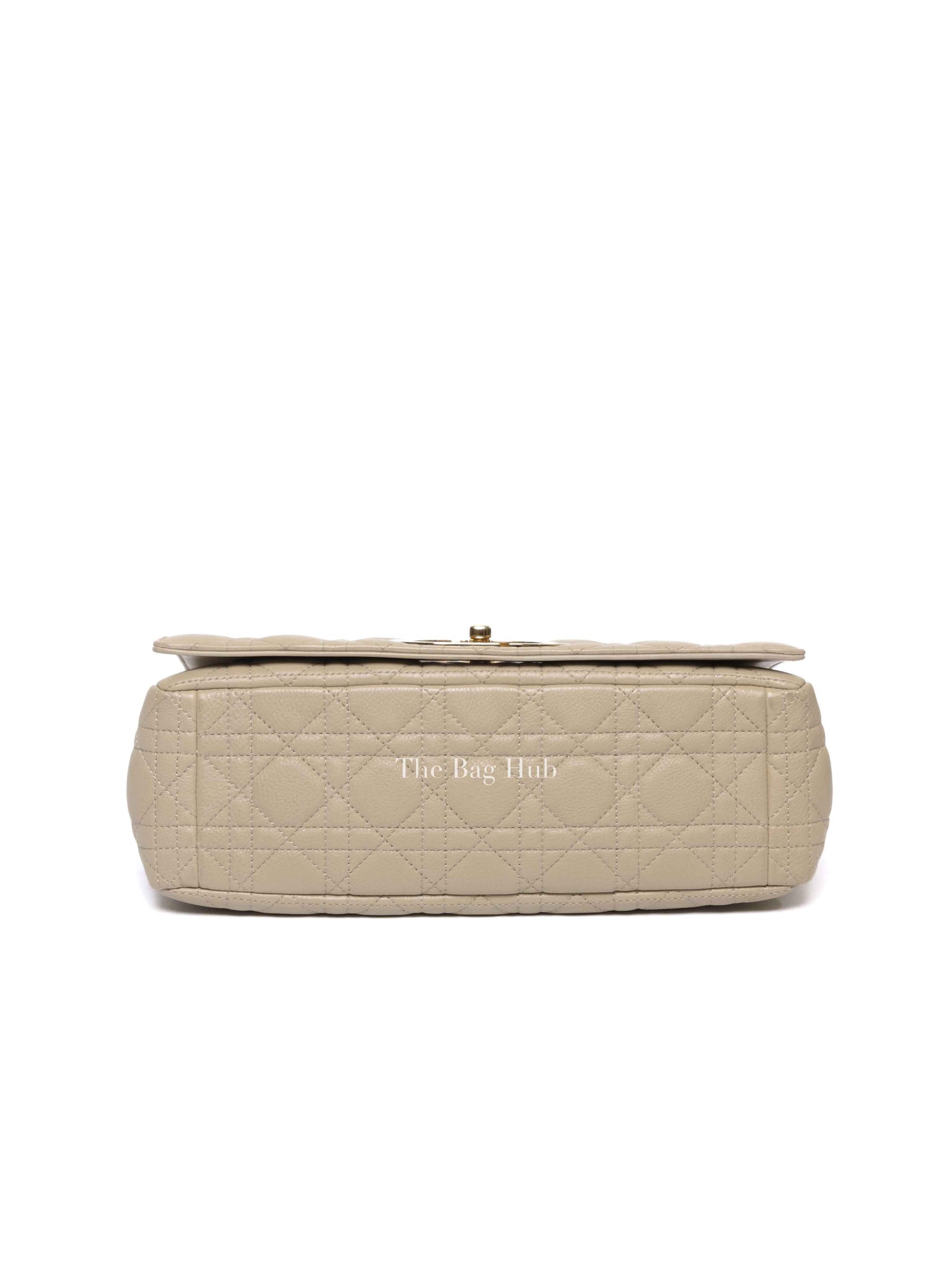 Dior Beige Cannage Calfskin Large Caro Shoulder Bag