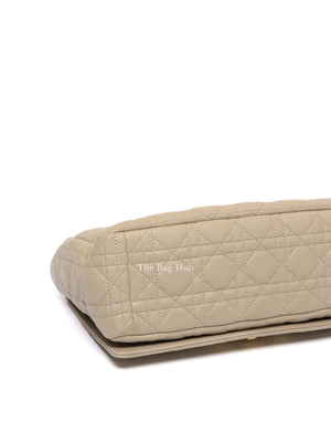 Dior Beige Cannage Calfskin Large Caro Shoulder Bag