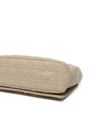 Dior Beige Cannage Calfskin Large Caro Shoulder Bag
