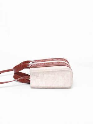 Chloe Beige Woody Leather Recycled Felt Two-Way Small Bag