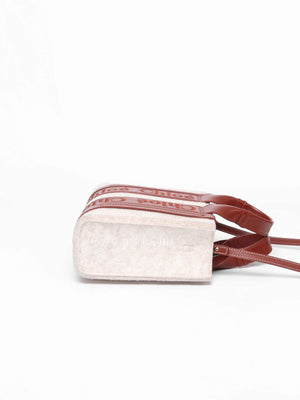 Chloe Beige Woody Leather Recycled Felt Two-Way Small Bag
