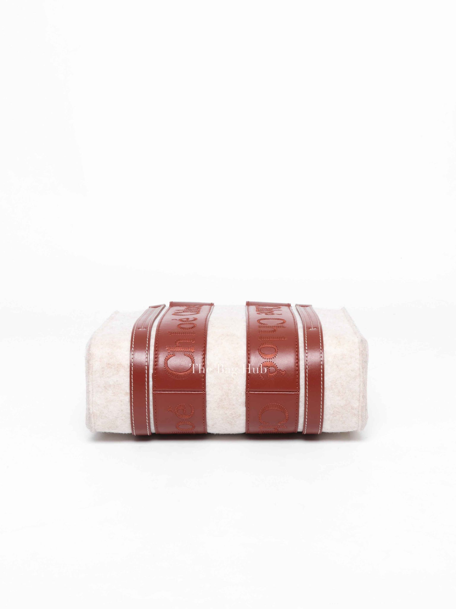 Chloe Beige Woody Leather Recycled Felt Two-Way Small Bag