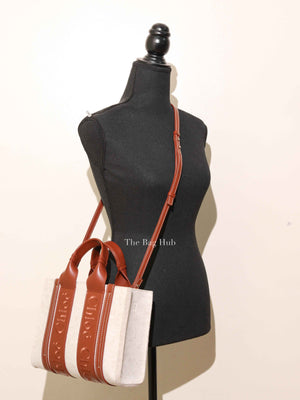 Chloe Beige Woody Leather Recycled Felt Two-Way Small Bag