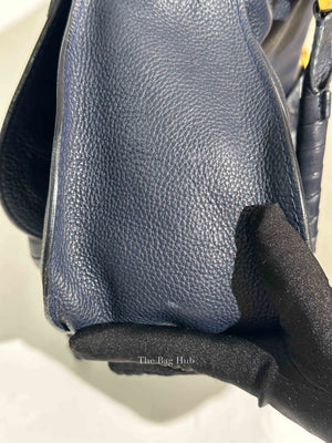 Chloe Navy Grained Leather Medium Marcie Bag