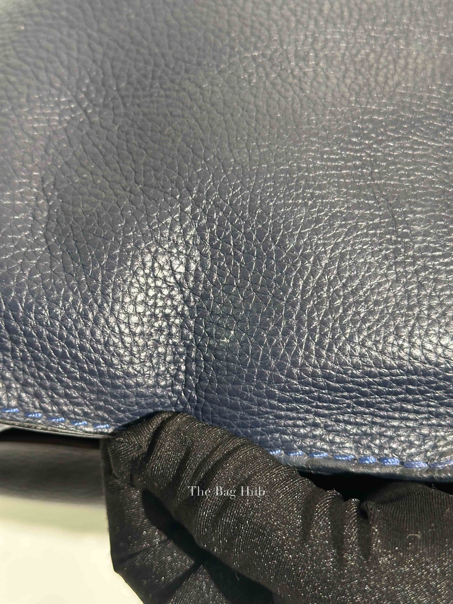 Chloe Navy Grained Leather Medium Marcie Bag