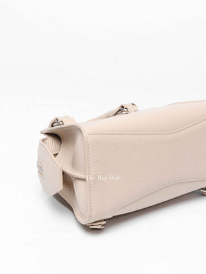 Balenciaga Beige Grained Leather Neo Classic Silver Hardware Mini City Bag